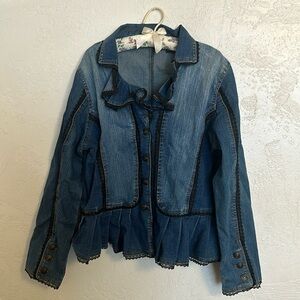 2010s Plus Size Denim Jean Jacket